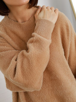 Джемпер вязаный женский SOFT, капучино - Inzibe фото 2