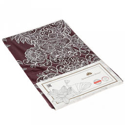 Дорожка столовая, сервировочная 50х150см "Кружева" бордо, хлопок "Премиум" 236г/м2, упаковка классическая 28х41см, "Домашняя мода" (Россия)