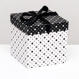 Цена за 12 шт. Коробка Самосборная В крапинку Черная, 15х15х15 см