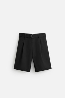 BELTED WIDE-LEG BERMUDA SHORTS - Zara фото 6