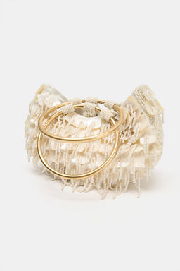 BOLSO DE MANO EFECTO NACARADO / blanco - Zara фото 3