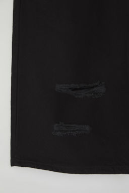 TRENDYOL MAN Siyah Baggy Destroylu Kot Sort & Bermuda TMNSS25SR00037 - Trendyolmilla фото 2