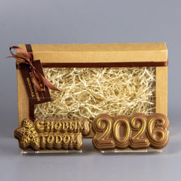 Шоколадные фигурки С Новым Годом 2 и 2026 (1)