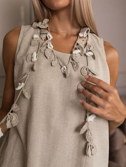 авторское украшение 100% лен ТМ ВОЛТРИ фото 3