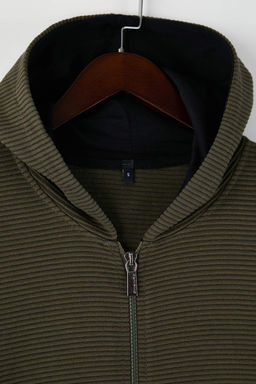 Siyah Regular/Normal Kesim Fermuarl? Kapusonlu Dokulu Sweatshirt TMNAW26SW00067 - Trendyolmilla фото 9