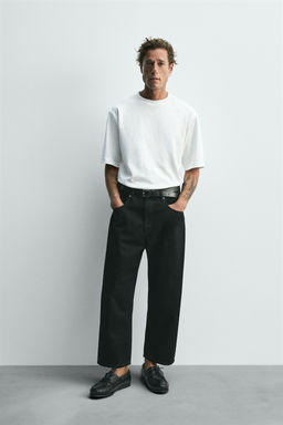 TAPERED WIDE-LEG JEANS