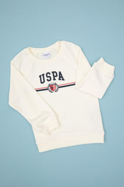 Erkek _ocuk Krem Bisiklet Yaka Sweatshirt