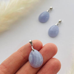 Кулон из голубого Агата - Радуга самоцветов фото 2