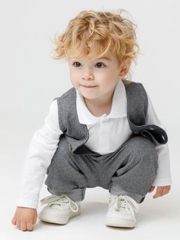 КР 302754/серый меланж 1013 Н075 к570 жилет д/мал яс