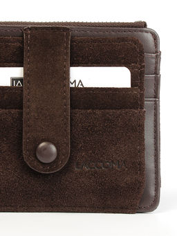 LACCOMA кредитница LA-6525-Z-темно-коричневый натуральная замша фото 3