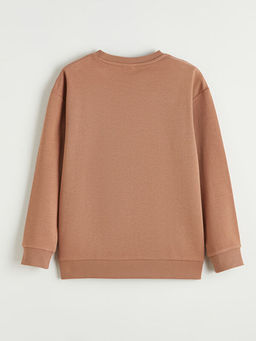 Yaz? Bask?l? Erkek ?ocuk Sweatshirt