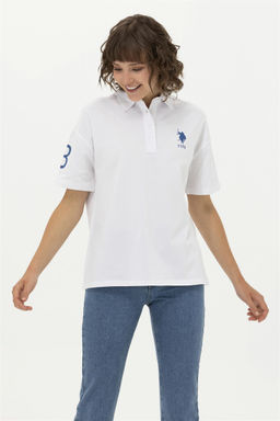 Женщина белая поло Yaka t -Frish Surprise Discount в корзине