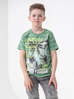 CRB wear/CSJB 63120-37-320 Футболка для мальчика,зеленый/Ex.Cherubino