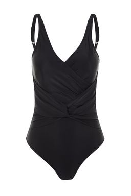 TRENDYOLMILLA Siyah V Yaka Buzgulu Regular Mayo TBESS21MA0262 фото 6