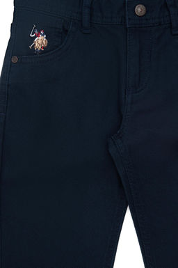 Темно-синие брюки из плотной ткани для мальчика Неожиданная скидка в корзине - U.s. polo assn фото 4