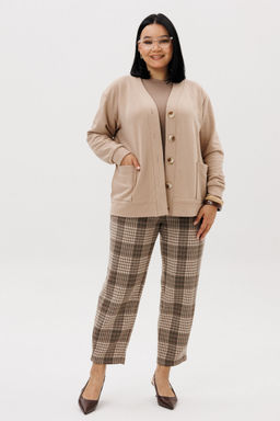 Костюм Anastasia 1301 бежевый/ клетка