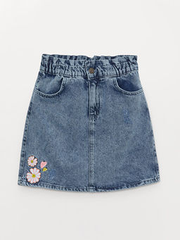 Beli Lastikli Nak??l? K?z ?ocuk Jean Etek