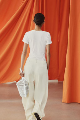 CAMISETA LYOCELL Y SEDA / Blanco roto