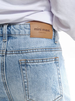 Детские джинсы 33-1029 голубой - Mini maxi фото 3