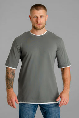 Арт. 67115/5 Футболка мужская 48-56 (5 шт) Цвет:серо-зеленый - Идеал фото 16