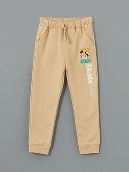 Beli Lastikli Nostaljik Maymun Bask?l? Erkek ?ocuk Jogger E?ofman Alt?