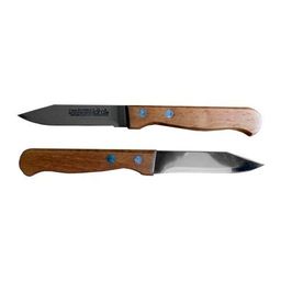 LR05-38 LARA Нож для очистки 8.9см/3,5, деревянная буковая ручка, сталь 8CR13Mov 1 мм, (блистер)