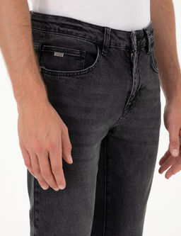 Siyah Slim Fit Jean Pantolon