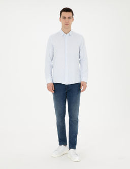 Рубашка Pierre Cardin Slim Fit светло-голубая