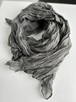 Палантин 180*85см однотонный 33-0001 серый