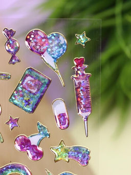 Наклейки объемные "Shiny unicorn" (20,5*9 см)