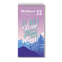 Скетчпад 105х210 мм, 80 л, блок - белый офсет 100 г/м?, арт. 62112 РОЗОВЫЙ ЗАКАТ