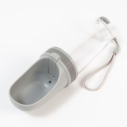 Поилка прогулочная, 350 мл, пластик, серая