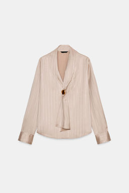 METALLIC THREAD APPLIQU_ BLOUSE - Zara фото 6