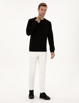 Siyah Regular Fit Sweatshirt
