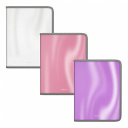 Цена за 3 шт. Папка для тетрадей на молнии пластиковая ErichKrause Glossy Candy, A5+, ассорти (в пакете по 3 шт.)