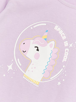 Bisiklet Yaka K?z ?ocuk Pijama ?st