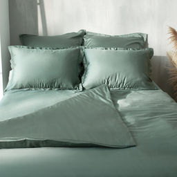 Простыня евро SL Home Tencel, 235×260 см, оливковая, тенсель