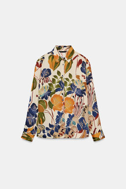 PRINTED SATIN BLOUSE - Zara фото 14