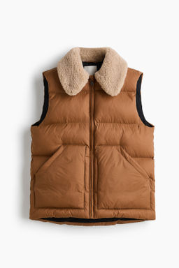 Chaleco acolchado con cuello de borreguito