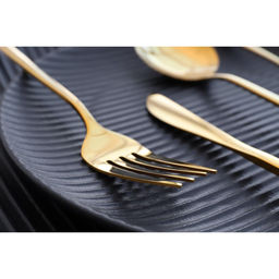 Набор столовых приборов Magistro Блинк, 4 предмета, нержавеющая сталь, золотистый  фото 8