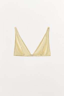 SUJETADOR TRIANGULAR MEZCLA SEDA / Amarillo - Zara фото 6