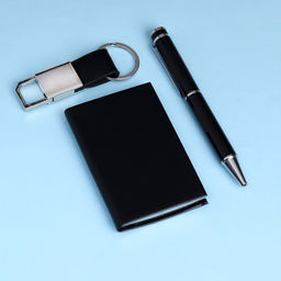 Цена за 6 шт. Набор подарочный 3в1 (ручка, брелок, визитница)