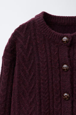 CABLE-KNIT CARDIGAN - Zara фото 3