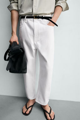 JEANS TAPERED WIDE FIT / Blanco - Zara фото 6