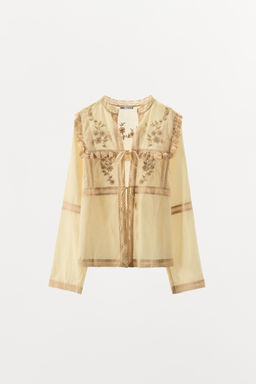 LIMITED EDITION LACE EMBROIDERED BLOUSE - Zara фото 4