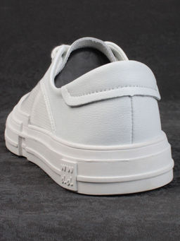 05-PDXL46-1 WHITE Кроссовки женские (натуральная кожа)