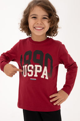 Erkek _ocuk Bordo Pijama Tak_m_ Sepette S_rpriz _ndirim - U.s. polo assn фото 10