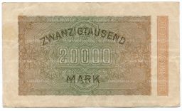 Банкнота 20000 марок 1923 года Германия