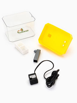 Фонтан для кошек и собак «Пижон», 1.5 л, 16.5×11.5×12 см, евророзетка, жёлтый