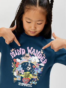 ACOOLA / Футболка детская для девочек Mara темно-синий  фото 4